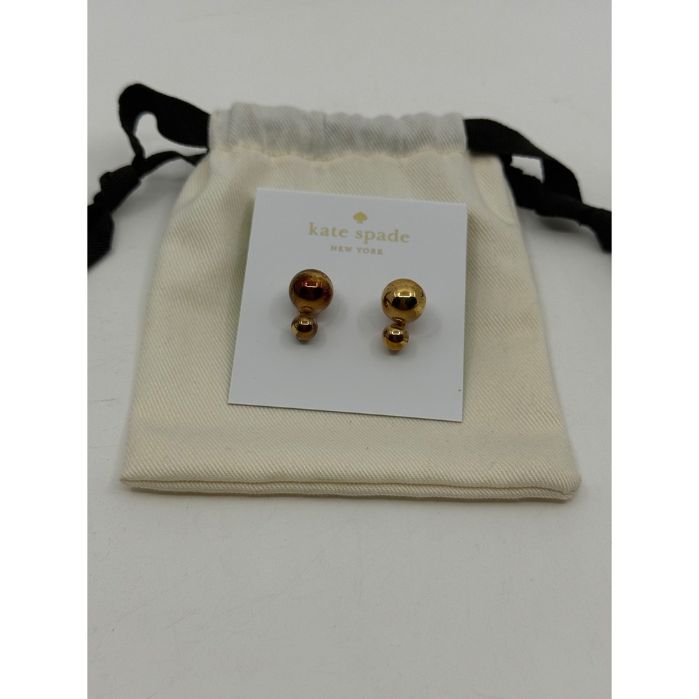 Kate Spade Bright Ideas Gold‎ Double Ball Stud Earrings WBRUE884 New